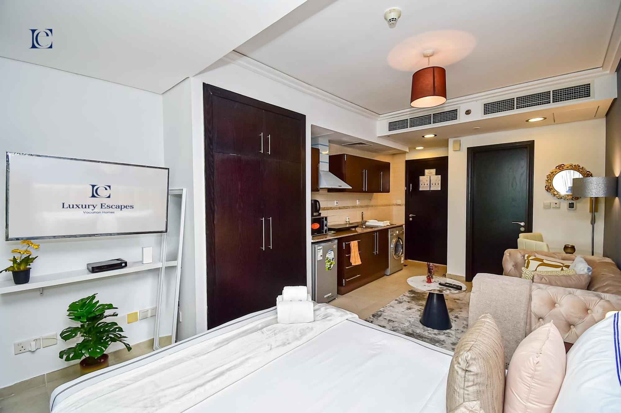 Luxury Escapes - Modern Studio Apt - Metro, Beach & Mall Mins Away Dubaj Kültér fotó